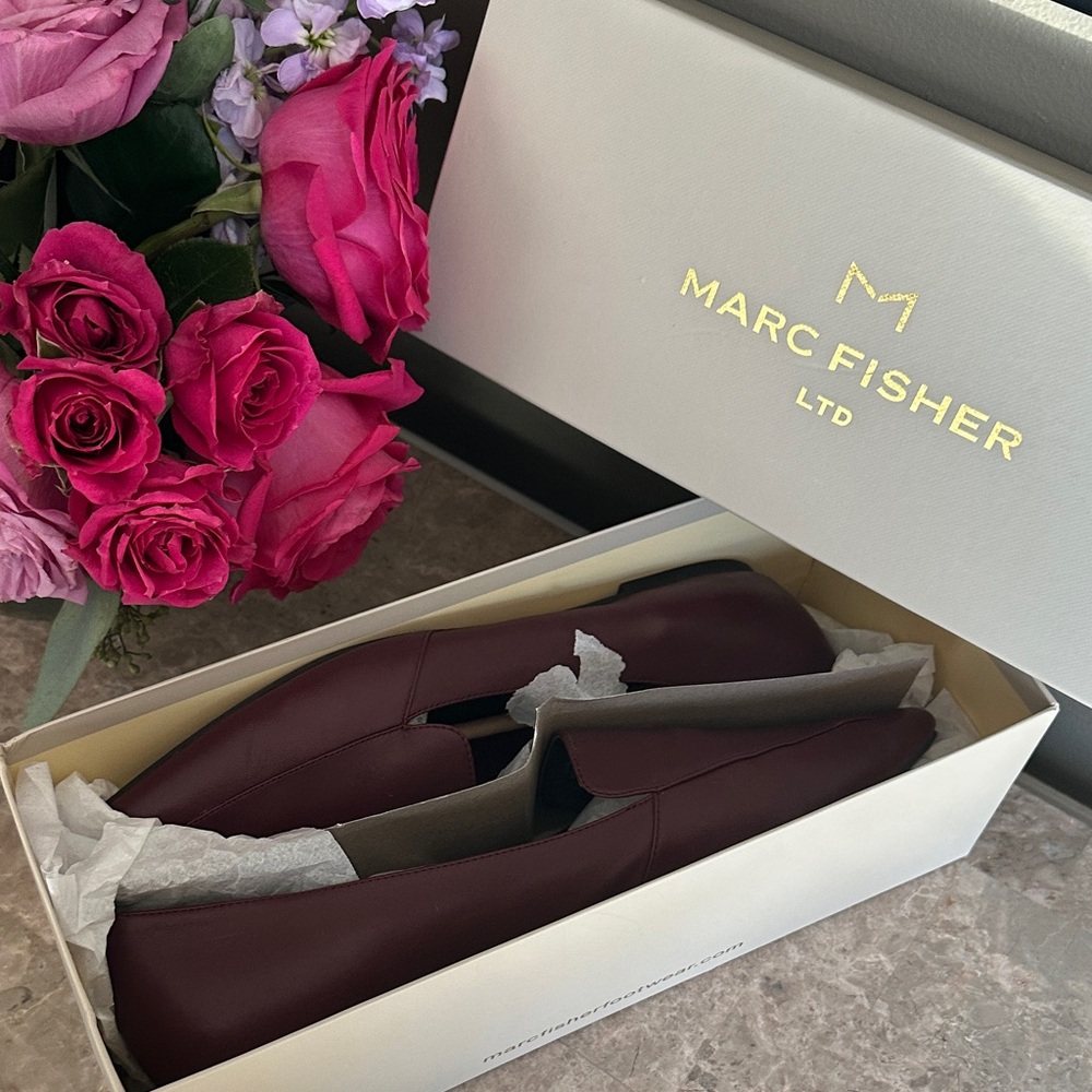 Marc Fisher Deep Burgundy Flats